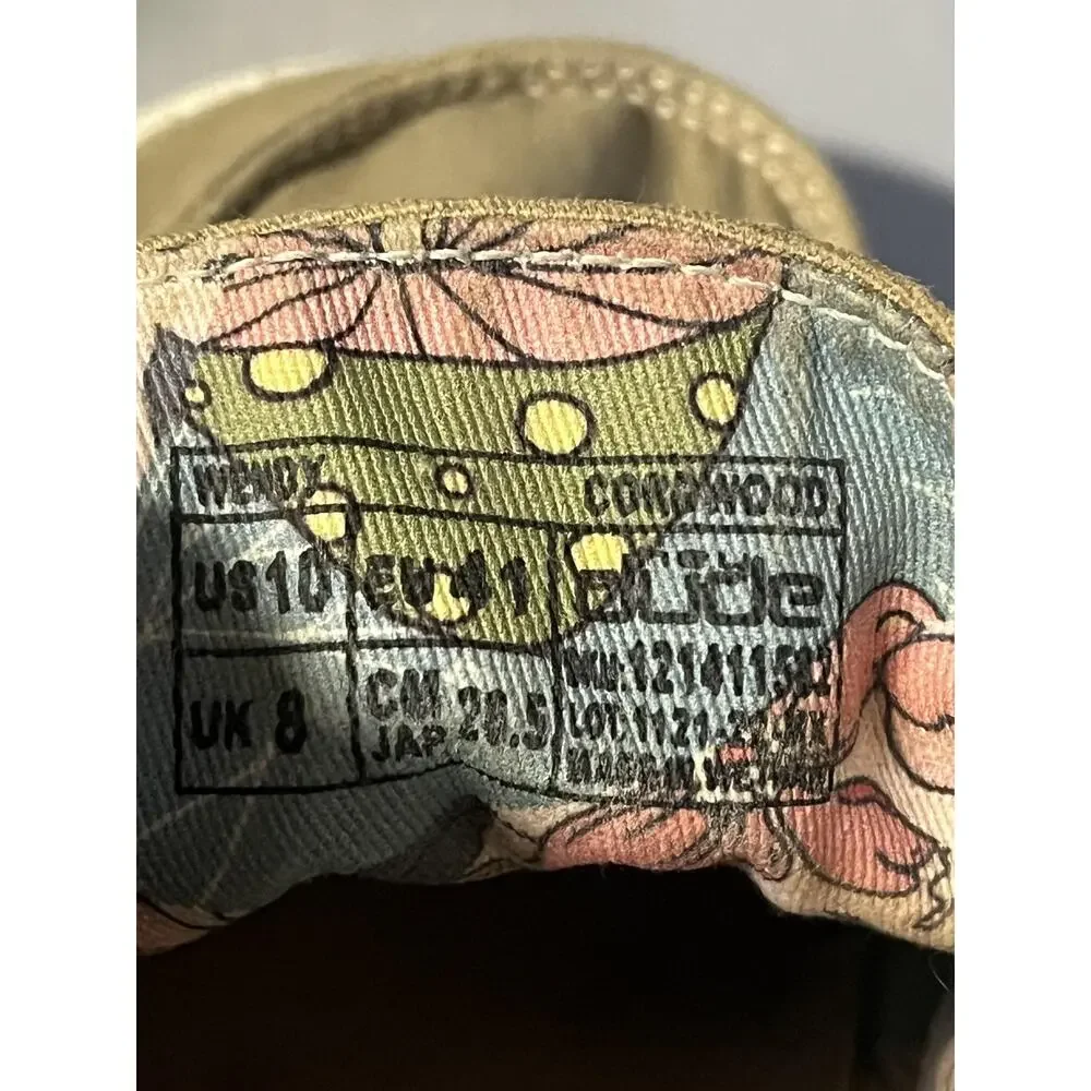 Hey Dude Wendy Shoes Womens Size 10 Beige‎ Canvas Slip On Walking Comfort Floral
